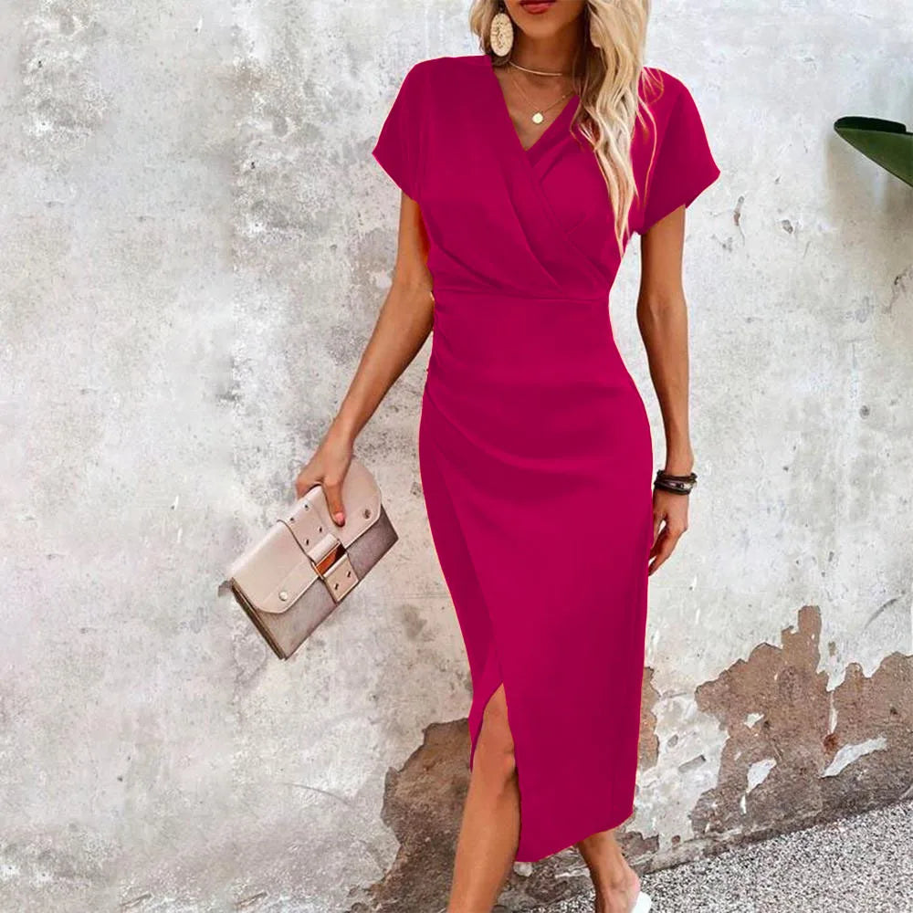 Casual Mini Dress with V-Neck for Women