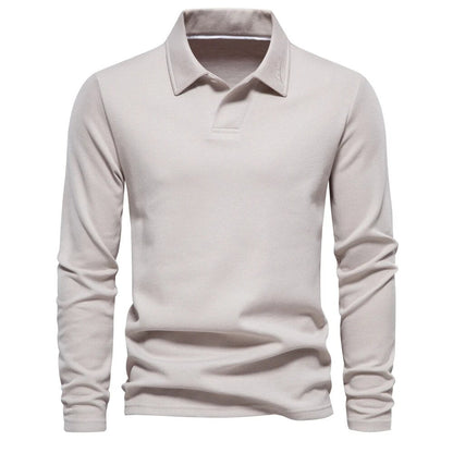 Casual Polo Sweater for Men – Long Sleeves - Stylish and Comfortable