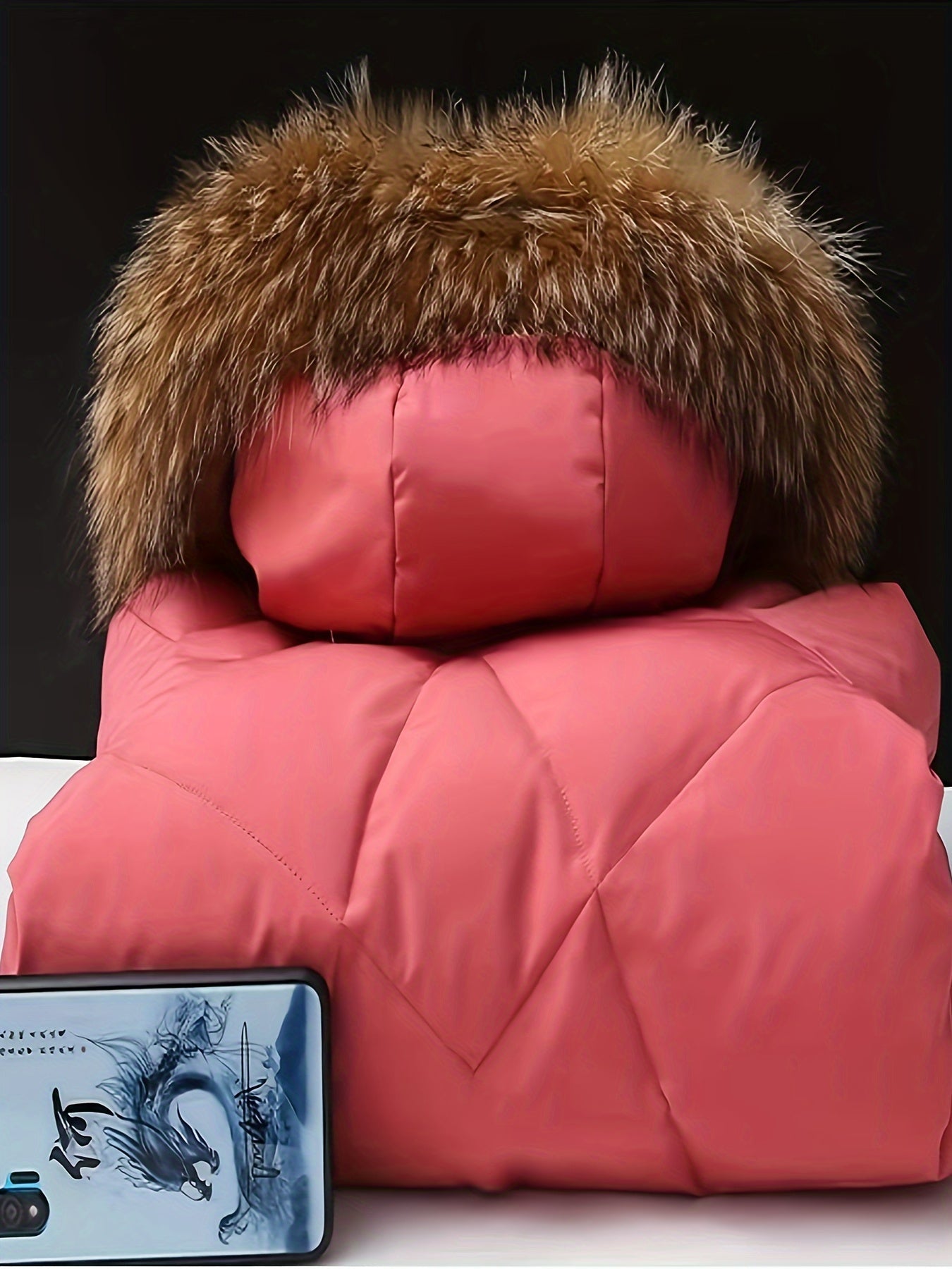 Casual Polyester Parka for Girls with Removable Hood - Atasha