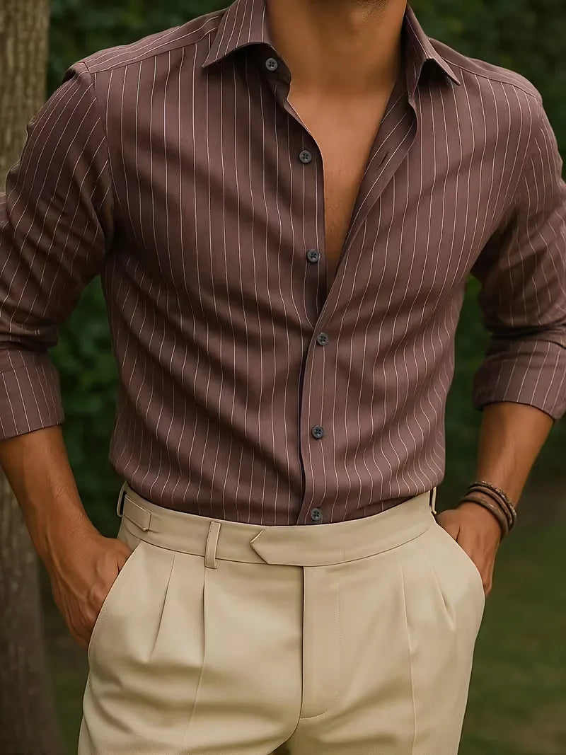 Casual Shirt with V-Neck