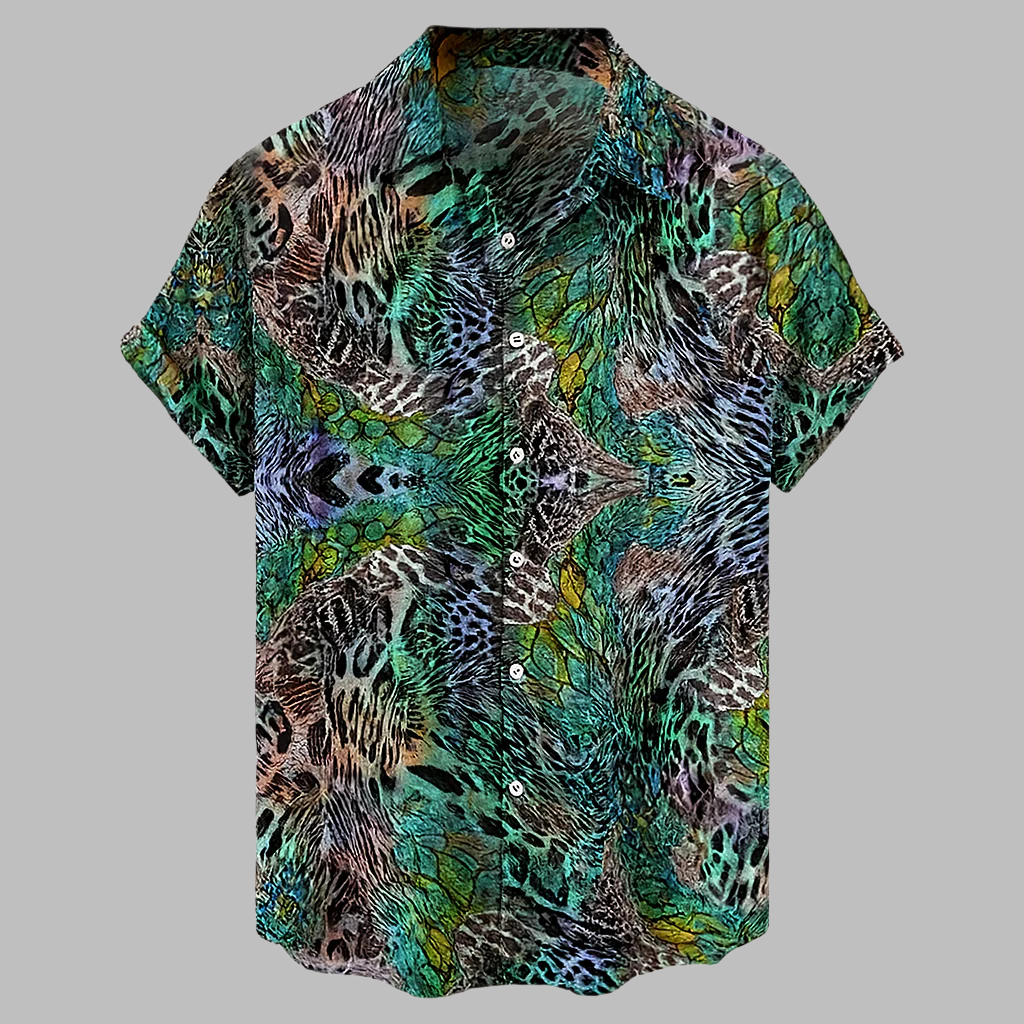 Casual Street Style Men's Linen Tribal Shirt