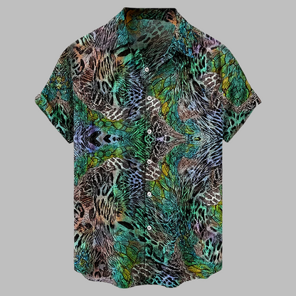 Casual Street Style Men's Linen Tribal Shirt