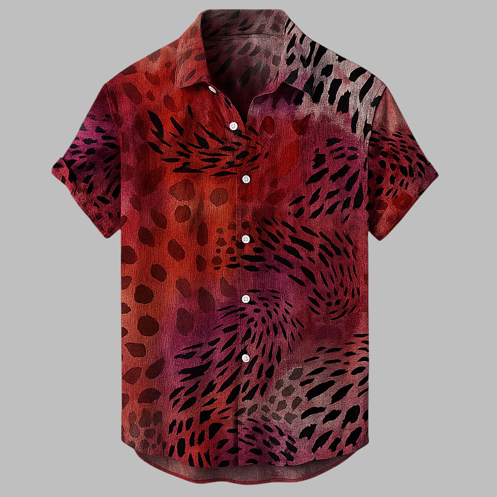 Casual Street Style Men's Linen Tribal Shirt