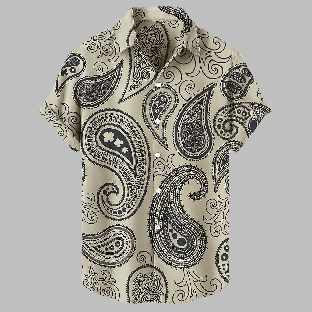 Casual Street Style Men's Linen Tribal Shirt
