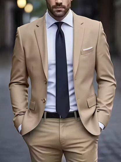 Casual blazer with double-breasted fastening