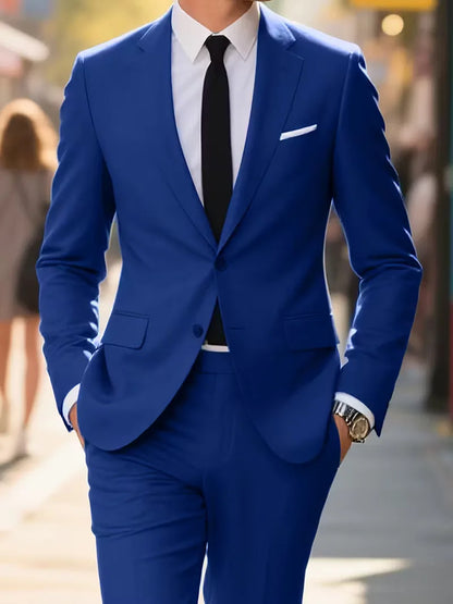 Casual blazer with double-breasted fastening