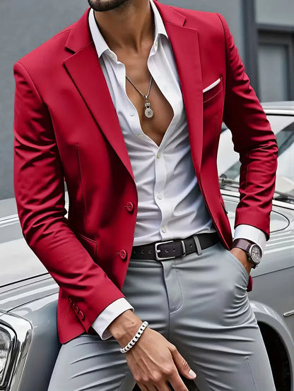 Casual blazer with double-breasted fastening