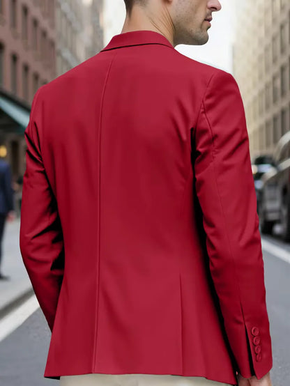 Casual blazer with double-breasted fastening