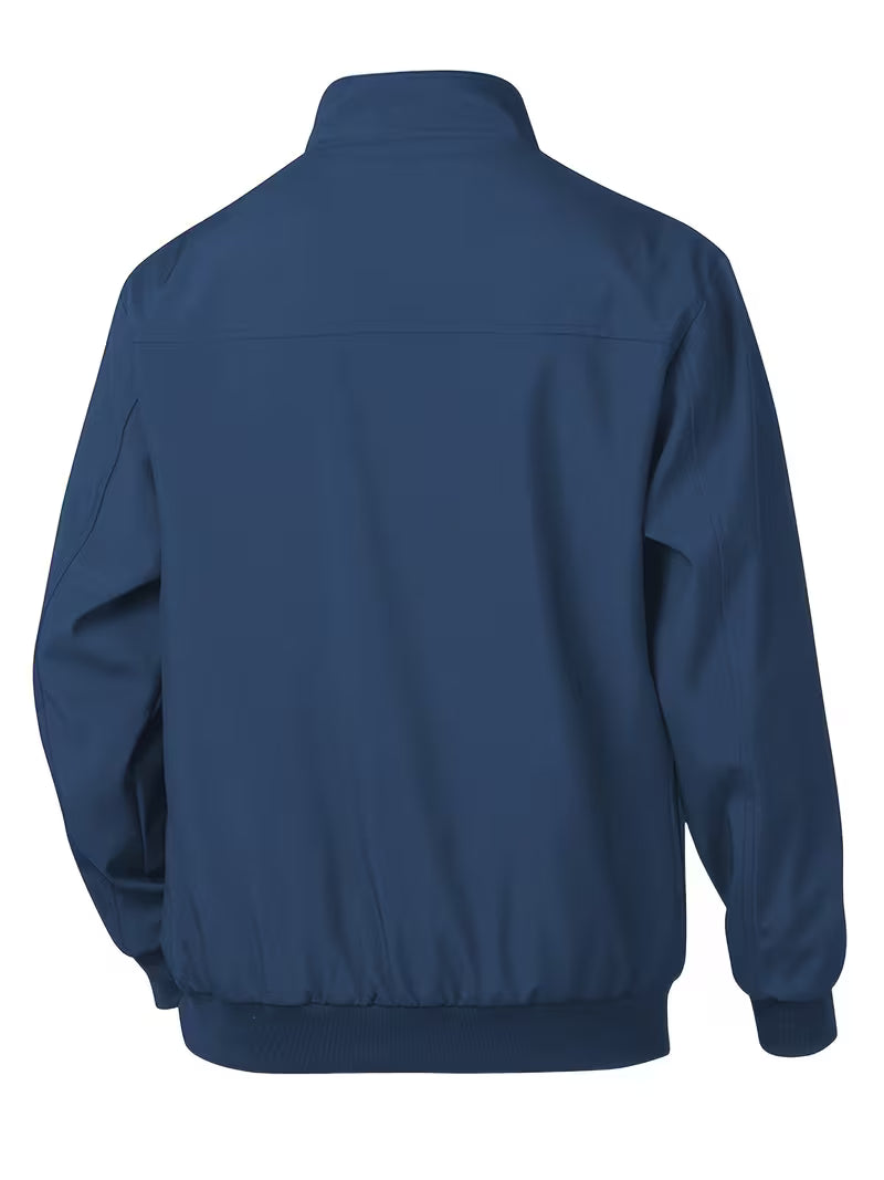 Casual bomber jacket with stand-up collar
