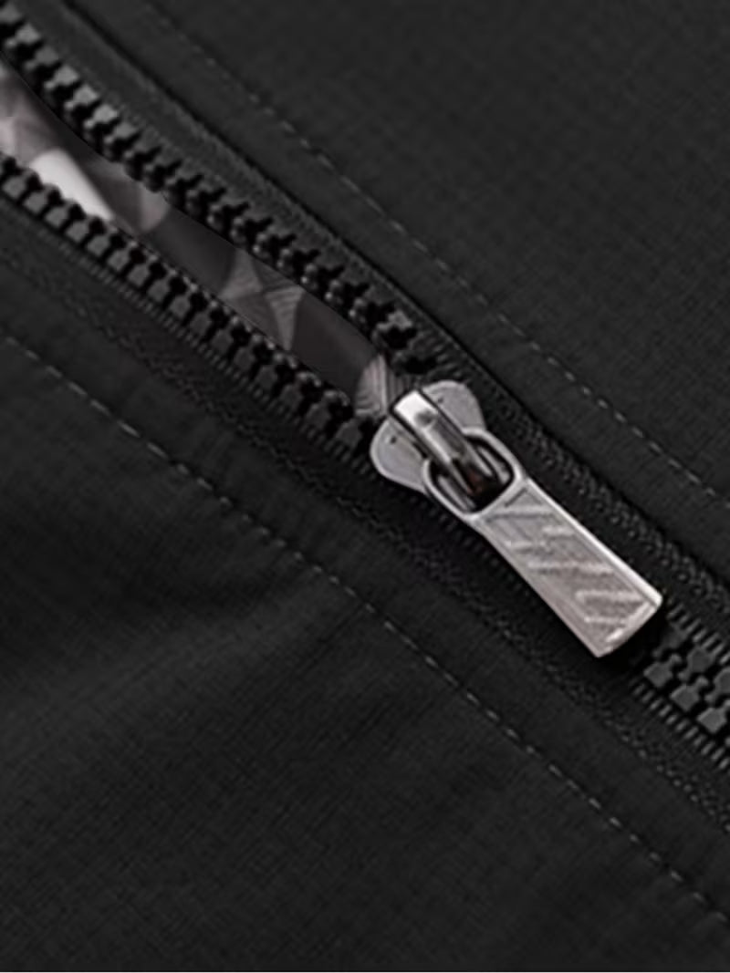 Casual bomber jacket with stand-up collar