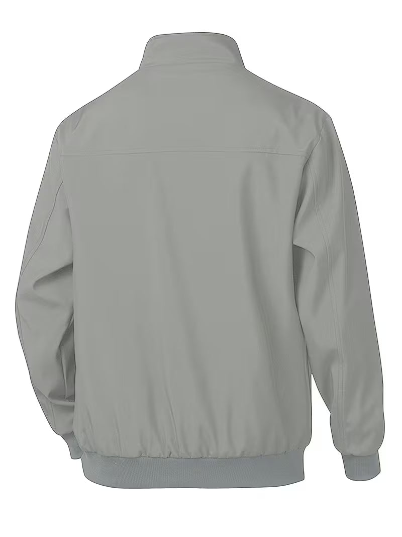 Casual bomber jacket with stand-up collar