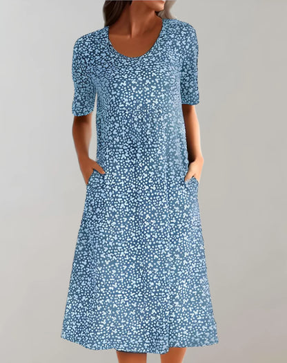 Casual dress with V-neck