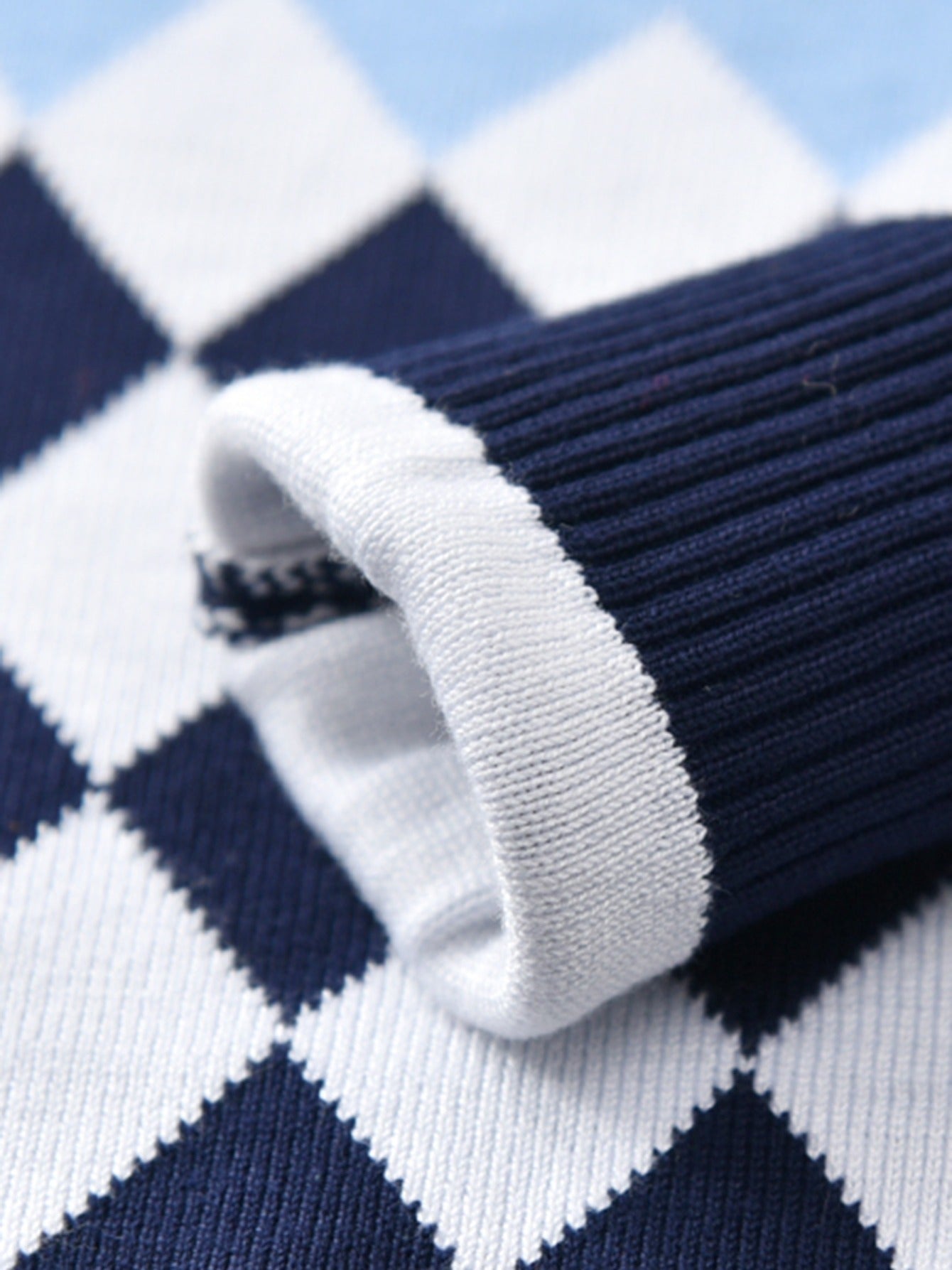 Casual knitted sweater with geometric design for boys - Aciel