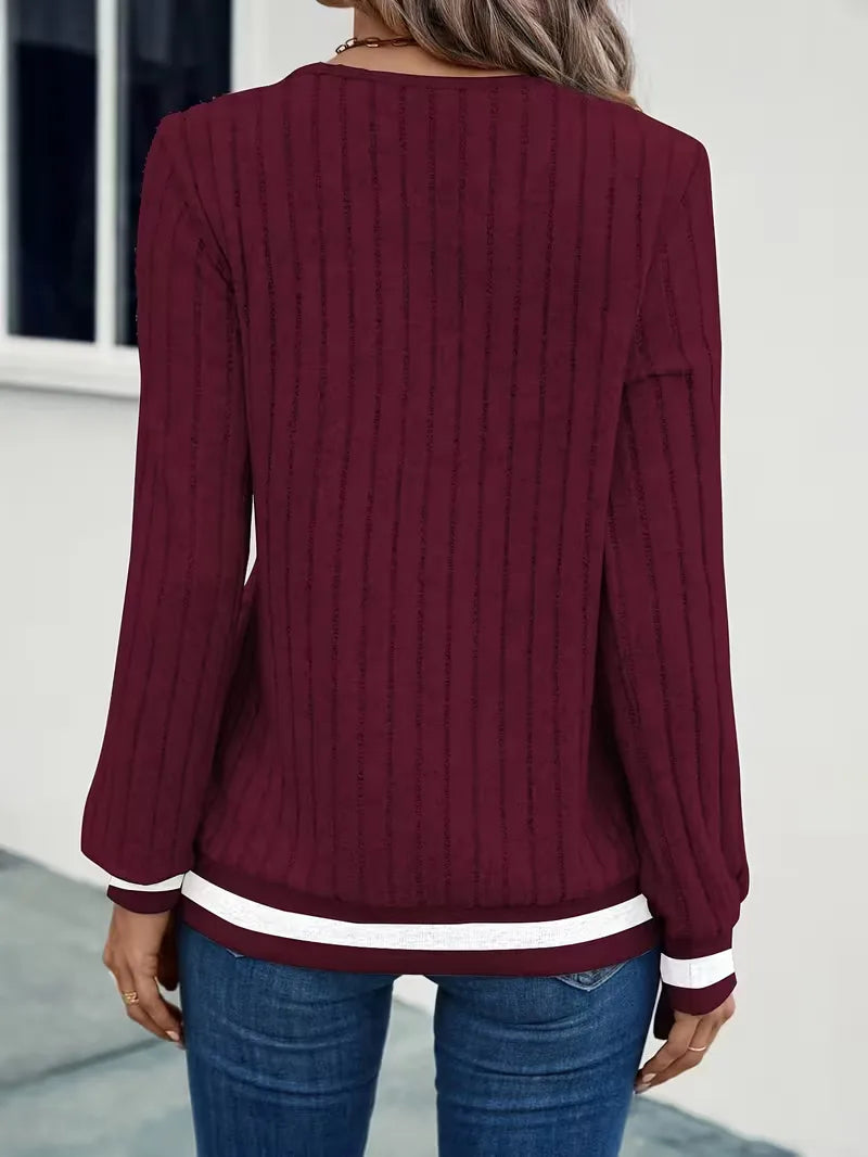 Casual long-sleeve with V-neck