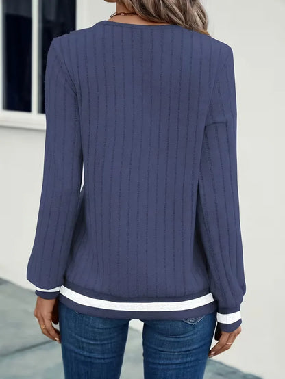 Casual long-sleeve with V-neck
