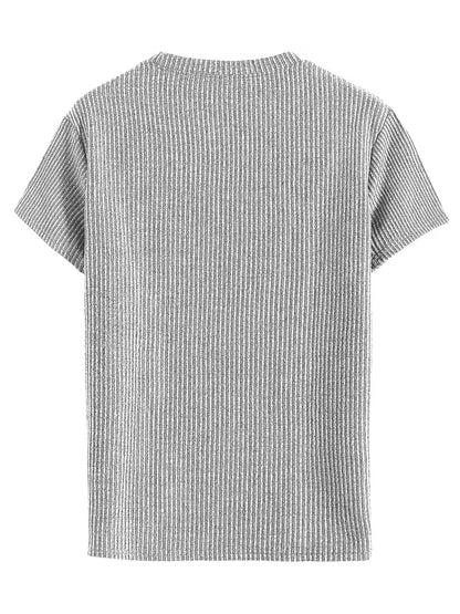 Casual men's T-shirt with jacquard pattern