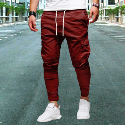 Casual men's cargo pants with patch pockets - Daniel
