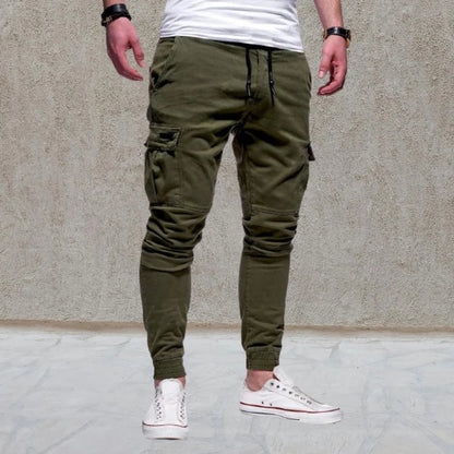 Casual men's cargo pants with patch pockets - Daniel