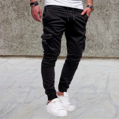 Casual men's cargo pants with patch pockets - Daniel