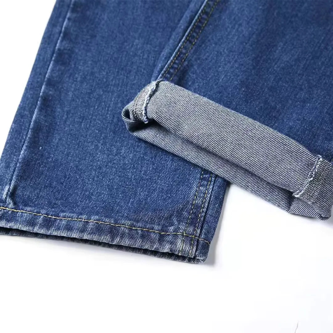 Casual men's jeans with light wash