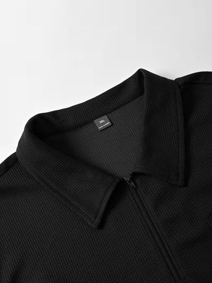 Casual men's suit with waffle texture