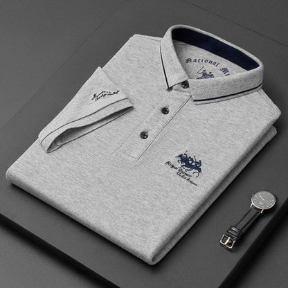 Casual polo shirt with buttons for men
