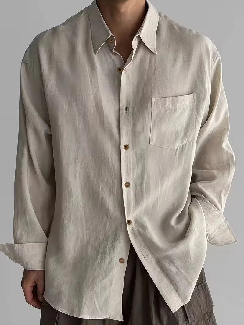 Casual shirt with V-neck