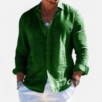 Casual shirt with long sleeves and regular fit