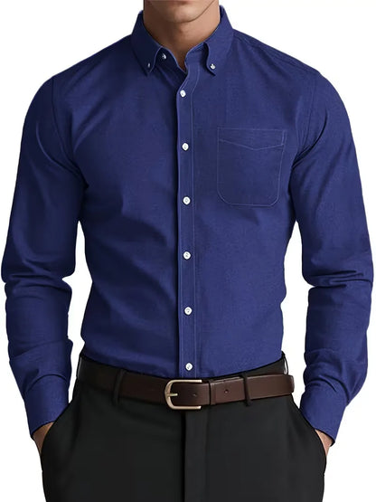 Casual shirt with mandarin collar