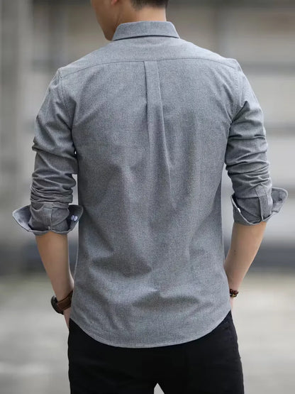 Casual shirt with mandarin collar