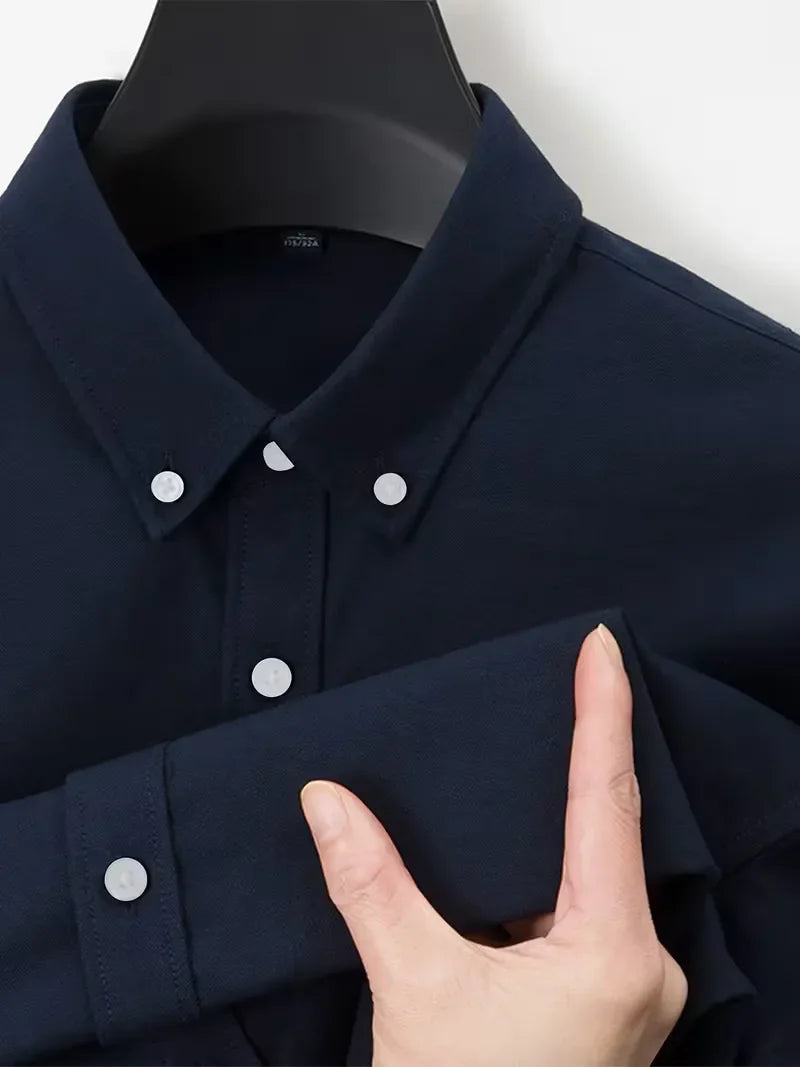 Casual shirt with mandarin collar