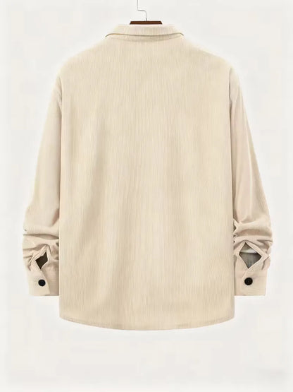 Casual shirt with ribbed texture