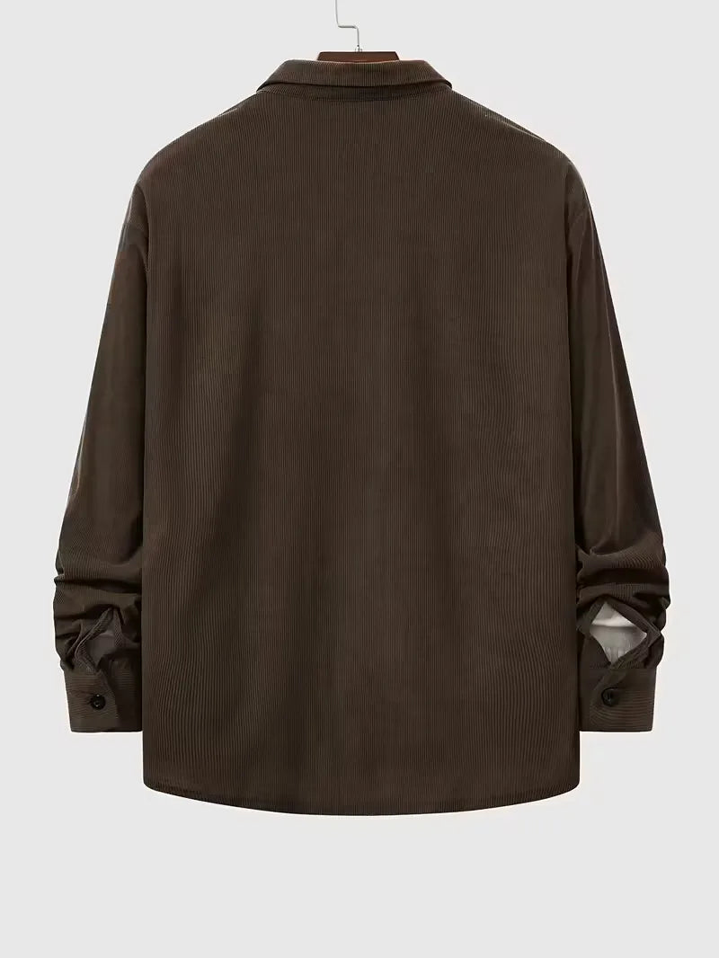 Casual shirt with ribbed texture