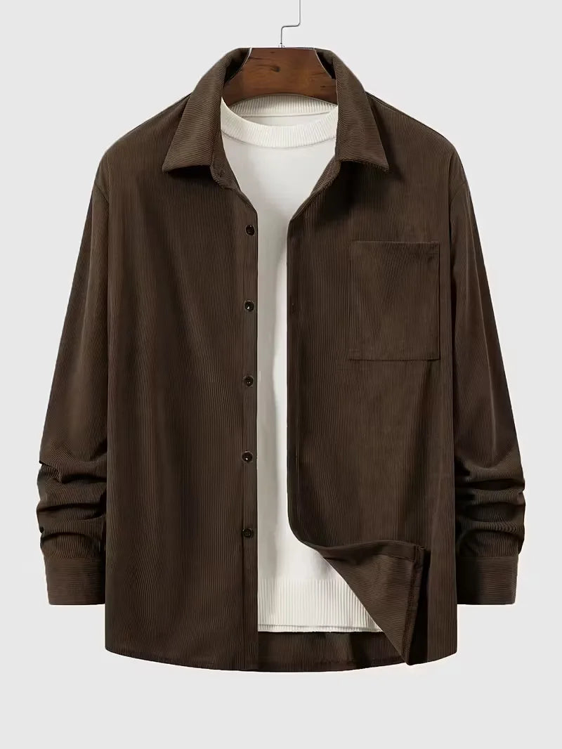 Casual shirt with ribbed texture