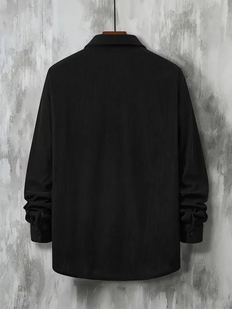 Casual shirt with ribbed texture