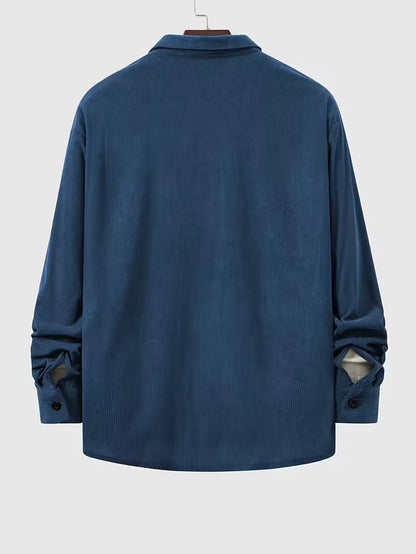 Casual shirt with ribbed texture