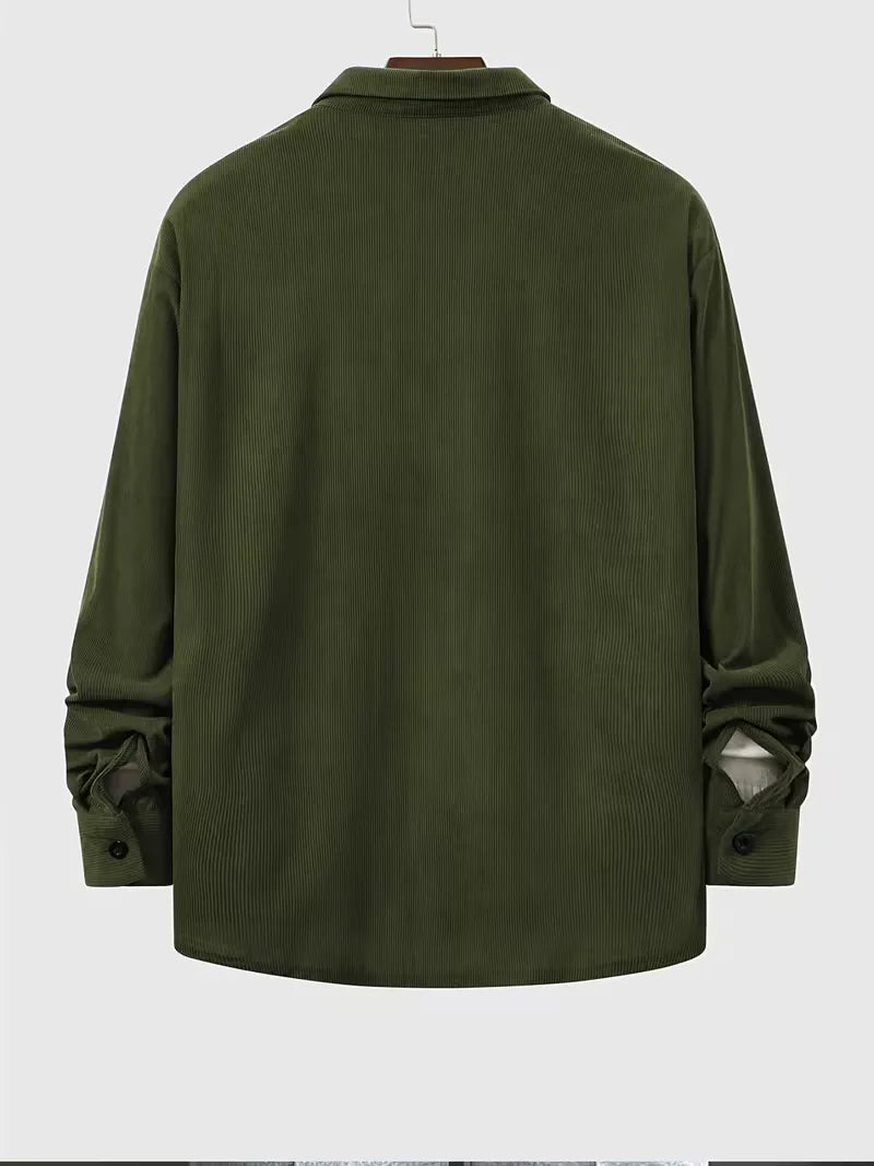 Casual shirt with ribbed texture