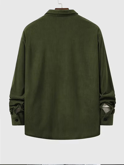Casual shirt with ribbed texture