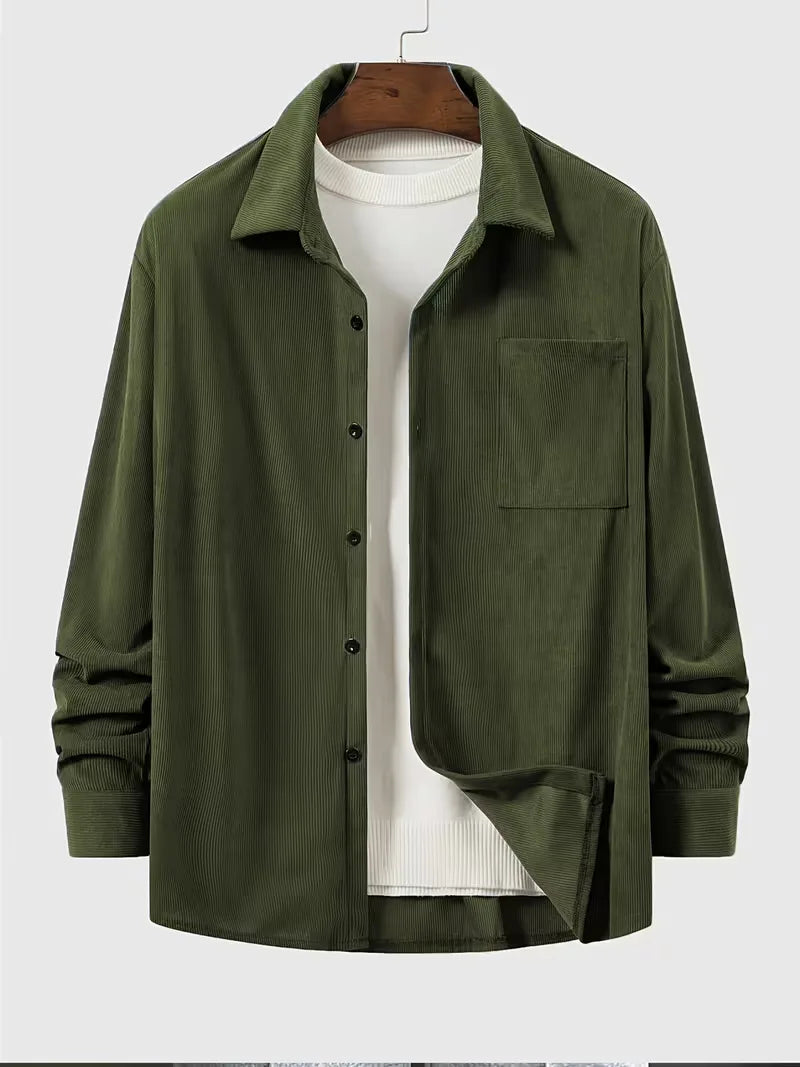 Casual shirt with ribbed texture