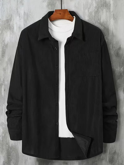 Casual shirt with ribbed texture