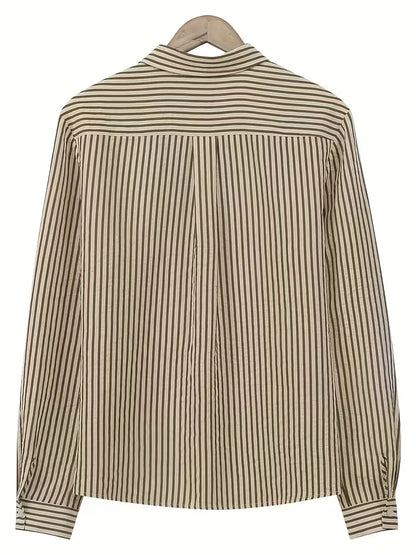 Casual shirt with vertical stripes