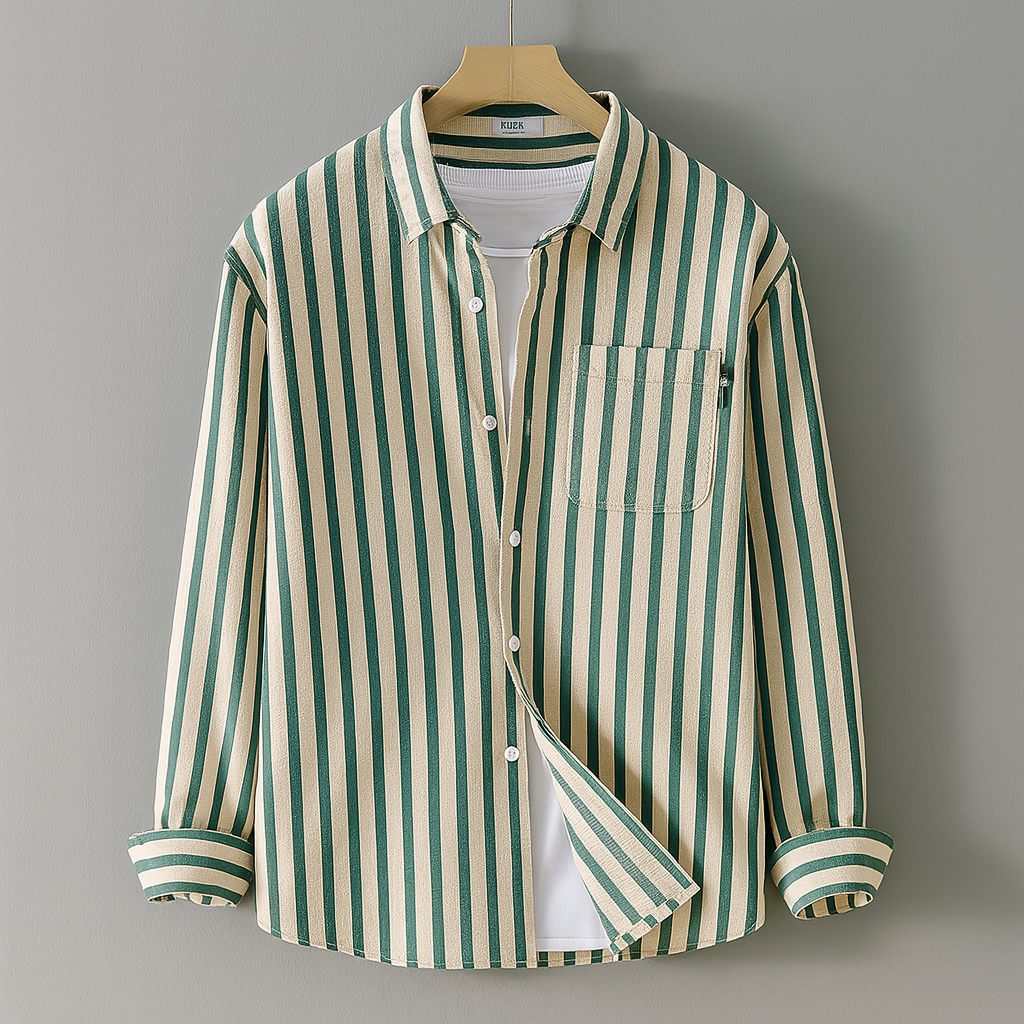 Casual style with long sleeves and chest pocket