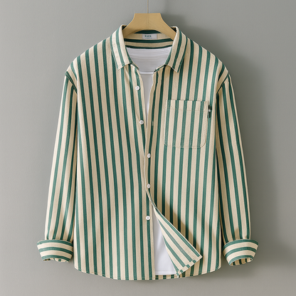 Casual style with long sleeves and chest pocket