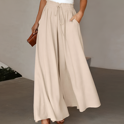 Casual summer skirt pants with elastic waist