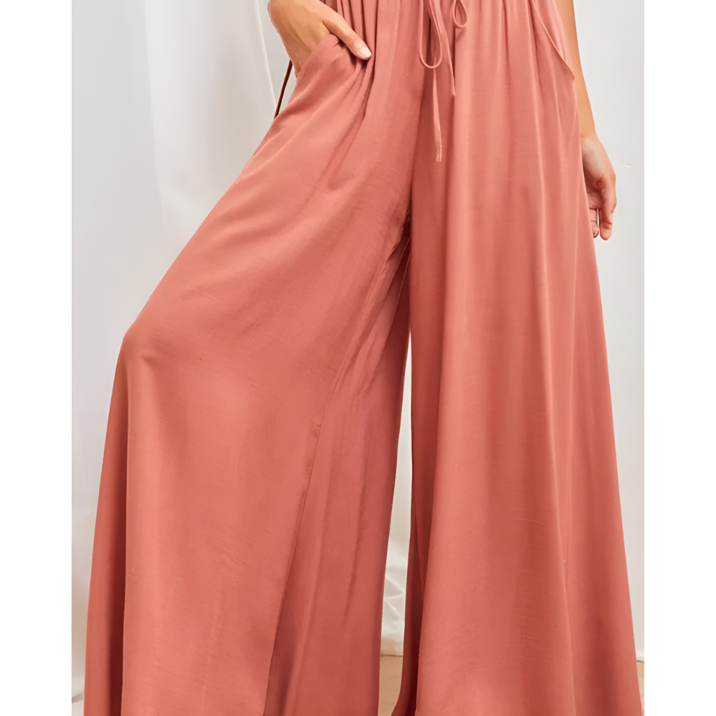 Casual summer skirt pants with elastic waist