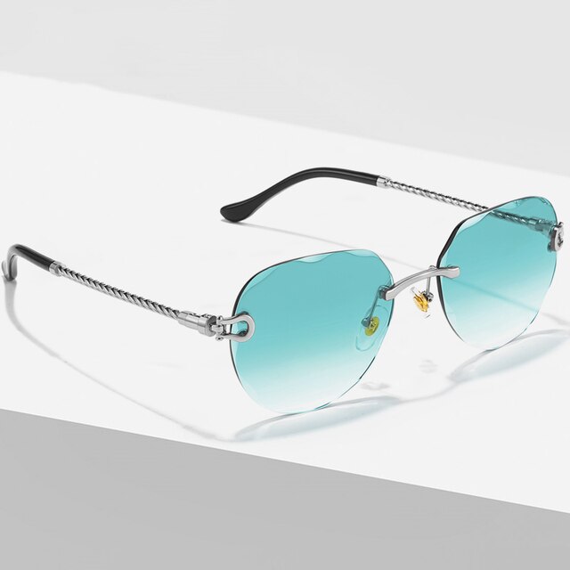 Ray - Rimless Square Sunglasses with Gradient Lens