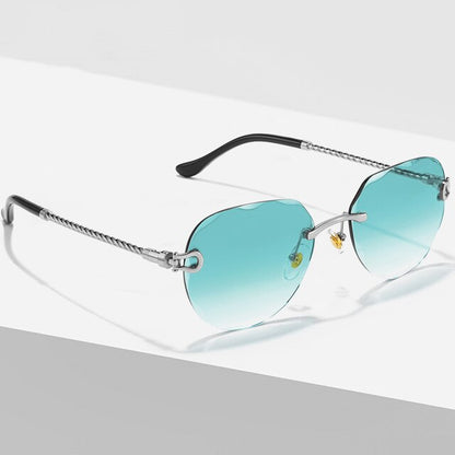 Ray - Rimless Square Sunglasses with Gradient Lens