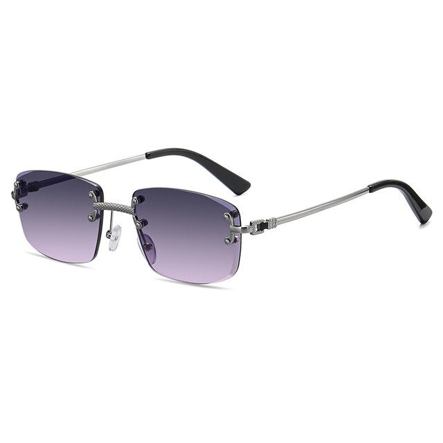 Ray - Rimless Square Sunglasses with Gradient Lens