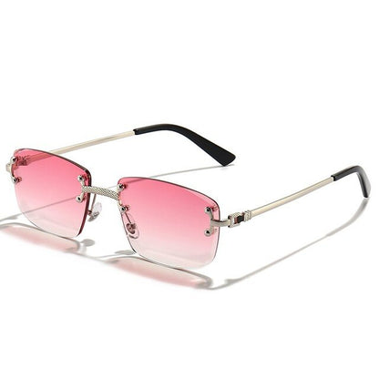 Ray - Rimless Square Sunglasses with Gradient Lens