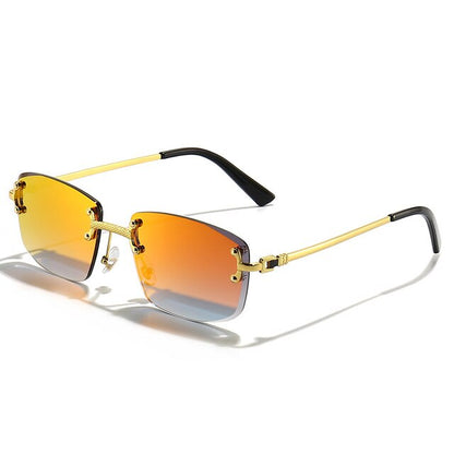 Ray - Rimless Square Sunglasses with Gradient Lens
